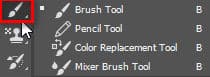 Cách sử dụng công cụ Brush Tool Photoshop 2 Brush Tool 1