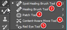 Cách sử dụng Spot Healing Brush Tool Photoshop 3 Brush Tool Photoshop