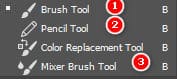Cách sử dụng công cụ Brush Tool Photoshop 3 cong cu nho cua Brush Tool 1