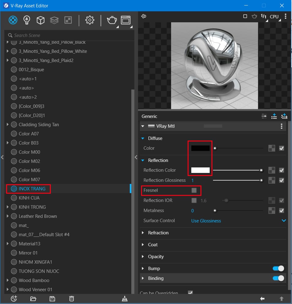 Cách tạo vật liệu cơ bản trong vray Sketchup 10 Cách tạo vật liệu cơ bản trong vray