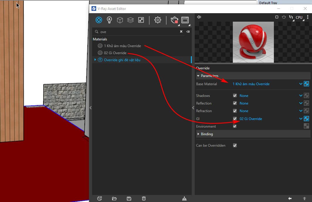 Cách tạo vật liệu cơ bản trong vray Sketchup 21 Cách tạo vật liệu cơ bản trong vray