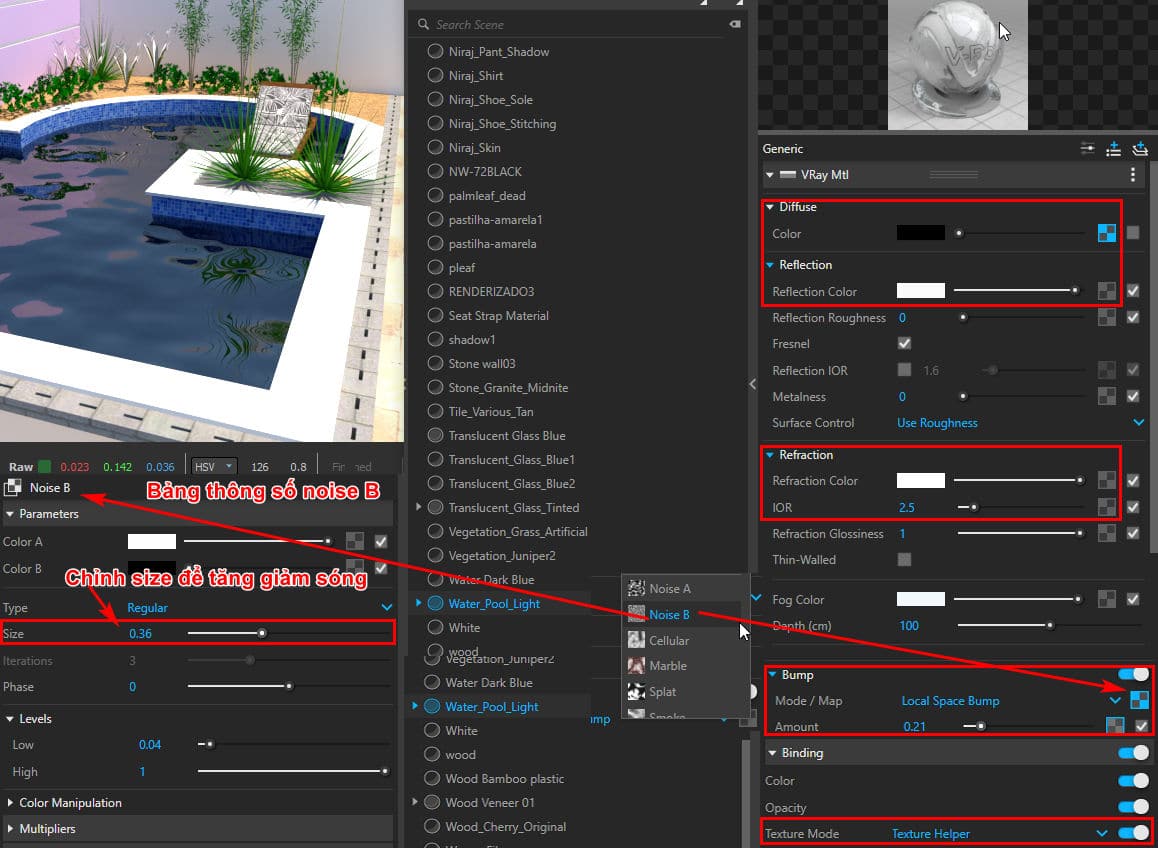 Cách tạo vật liệu cơ bản trong vray Sketchup 17 Cách tạo vật liệu cơ bản trong vray