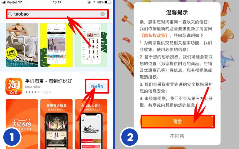 Cách mua hàng trên taobao an toàn và tiết kiệm 10 Đặt hàng taobao bằng cách sử dụng app order Taobao trên điện thoại