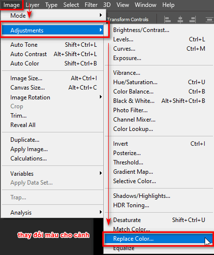 Bước 2: Thay đổi màu sắc cũng như một lớp phủ màu trắng của tuyết Bước 2: Thay đổi màu sắc cũng như một lớp phủ màu trắng của tuyết