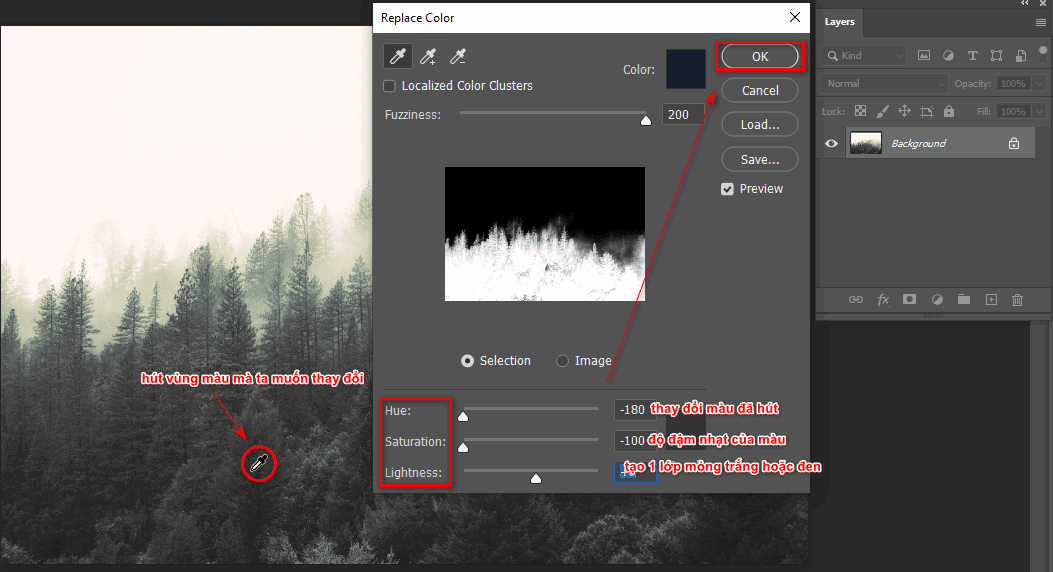 Cách tạo tuyết trong photoshop cực kỳ đơn giản 2 Bước 2.1