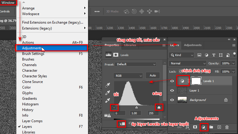 Cách tạo tuyết trong photoshop cực kỳ đơn giản 5 Bước 7