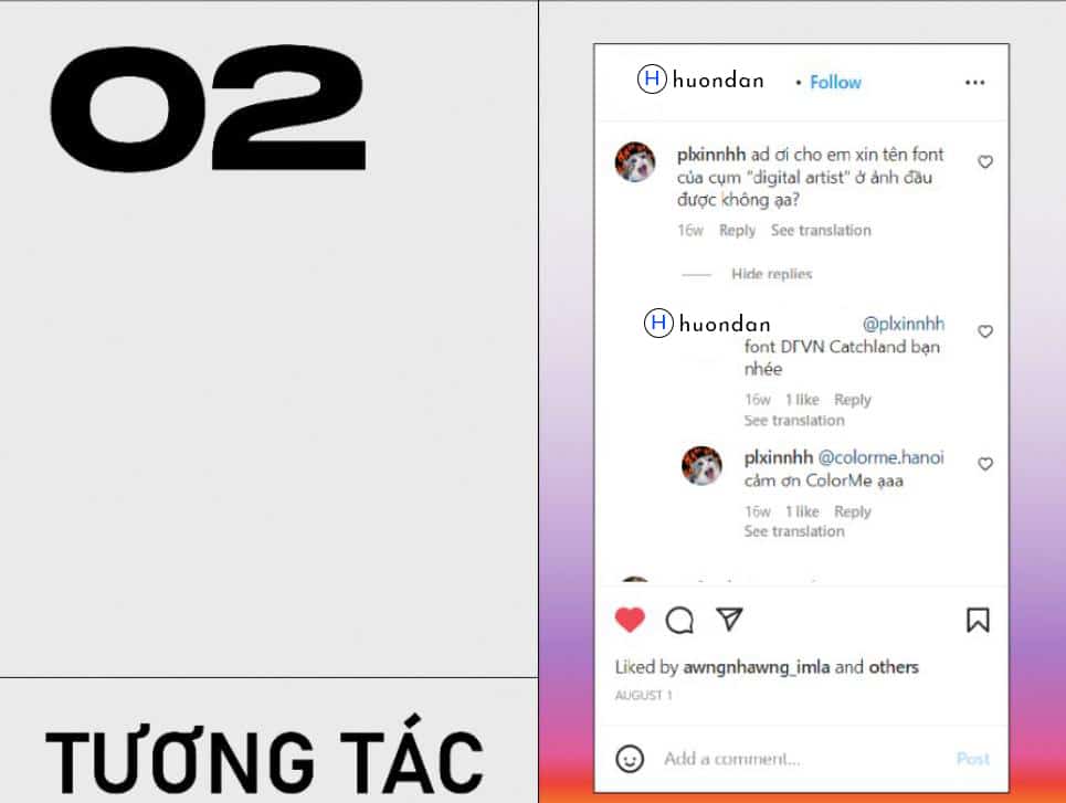 Tương tác trong Instagram Tương tác trong Instagram