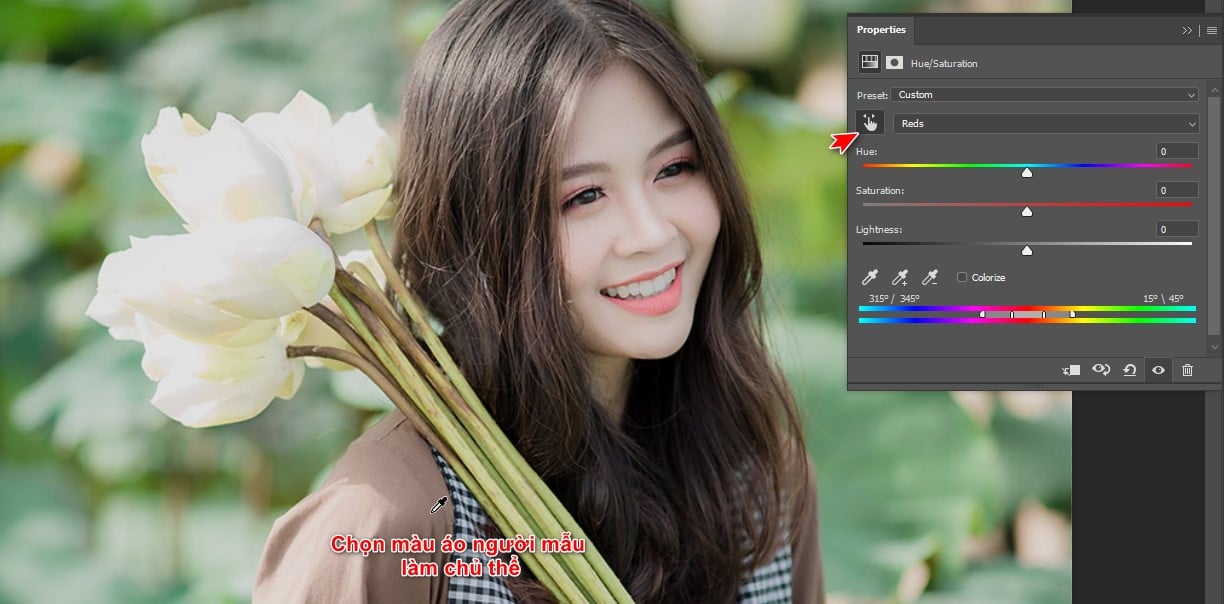 Select the color you want to highlight in the image Select the color you want to highlight in the image