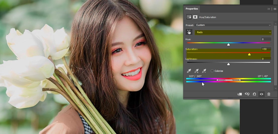 Result after choosing color Result after choosing color