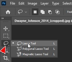 Cách ghép hình hài hước bằng Photoshop 2 công cụ Lasso Tool để tạo vùng chọn cần thiế