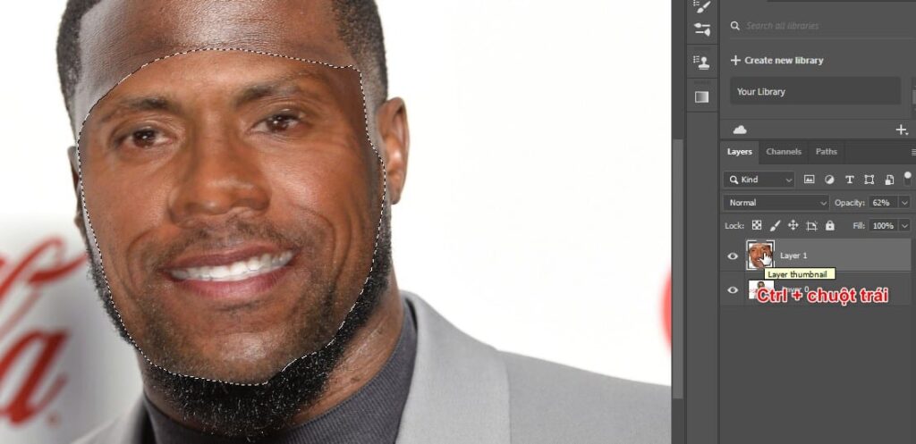 Cách ghép hình hài hước bằng Photoshop 5 hold shift