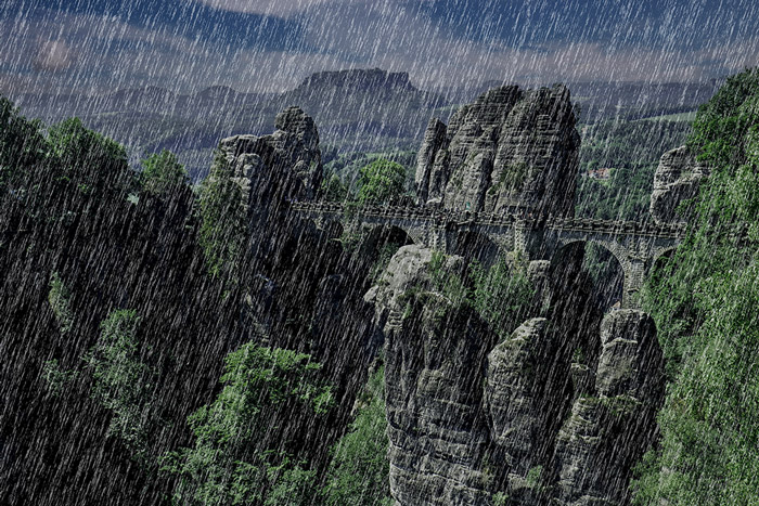 Thành quả của cách tạo mưa trong photoshop Thành quả của cách tạo mưa trong photoshop