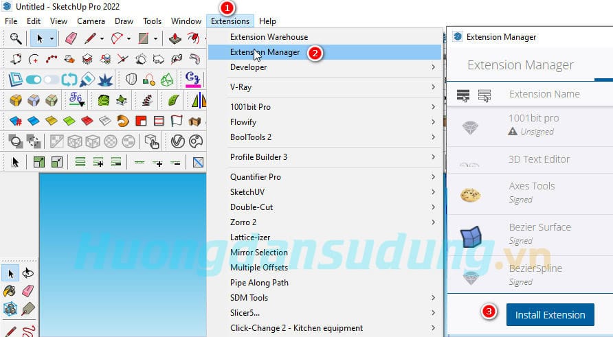 Cách cài plugin sketchup Cách cài plugin sketchup