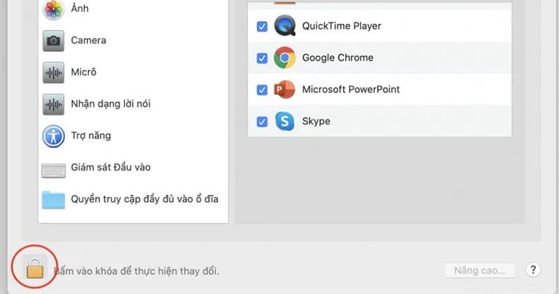 3. Mở khóa để setting 3. Mở khóa để setting