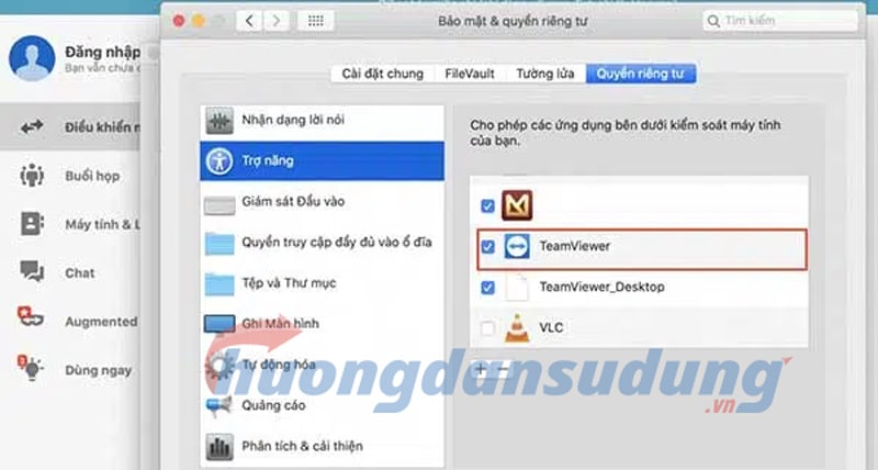 7. Tích chọn teamview 7. Tích chọn teamview