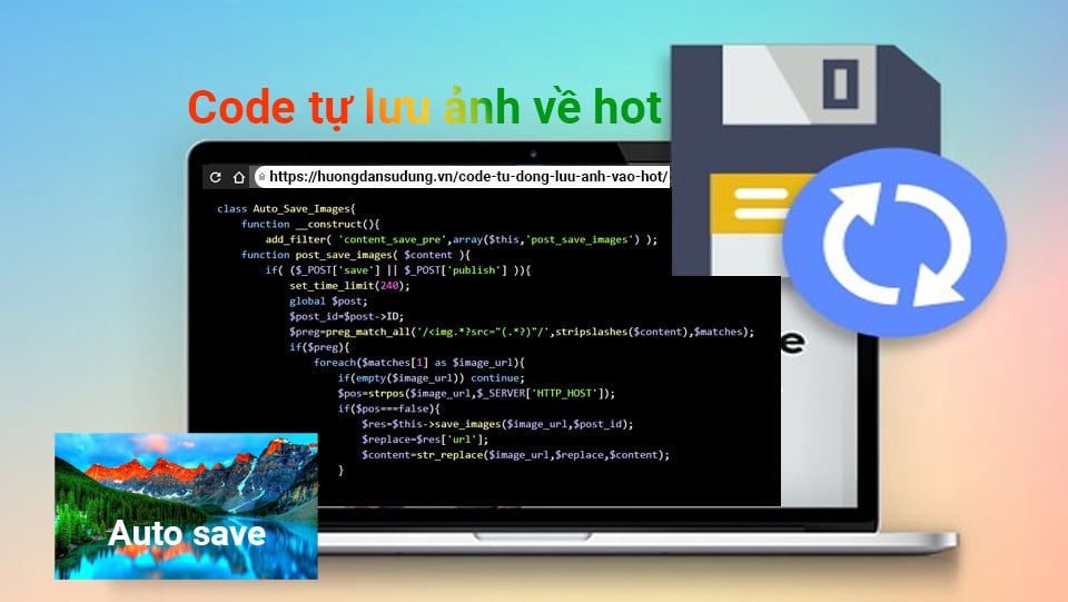 Code to automatically save images to hot when copying images from other ...
