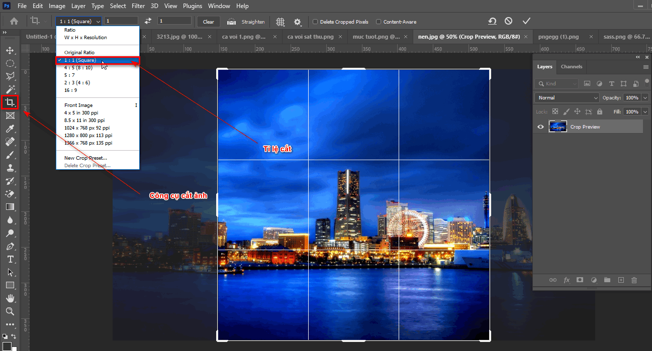 Cách tạo hiệu ứng trong photoshop thành phố biển 2 Cách tạo ra một thành phố xoay tròn trong photoshop