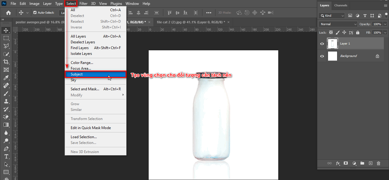 Cách tách nền vật liệu trong suốt trong photoshop 2 Cách tách nền vật liệu trong suốt trong photoshop