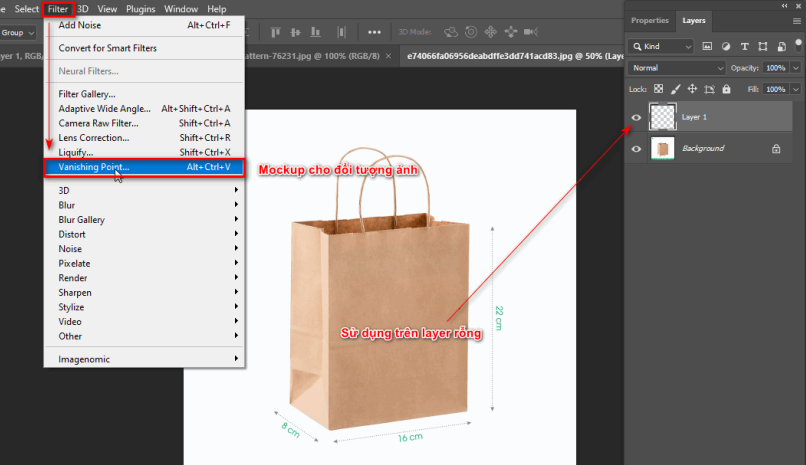 Cách mockup túi đơn giản trong photoshop 4 Cách mockup túi đơn giản trong photoshop