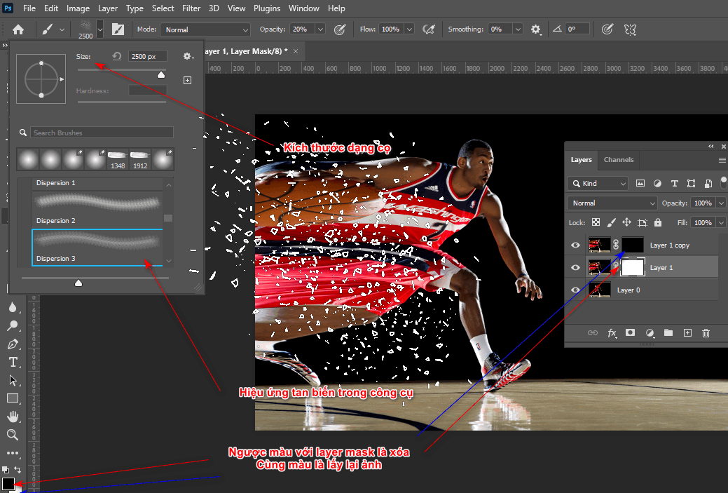 Cách tạo hiệu ứng tan biến trong photoshop 8 Cách làm hình ảnh bị tan biến trong photoshop
