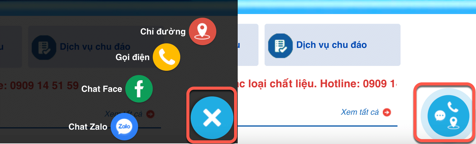 Code hiển thị hotline trên website 2 Code chèn hiển thị hotline cho website