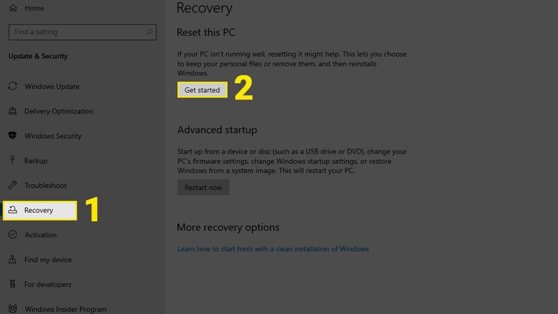 Chọn Get started Chọn Get started