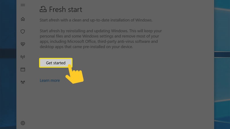 Chọn Get started Chọn Get started