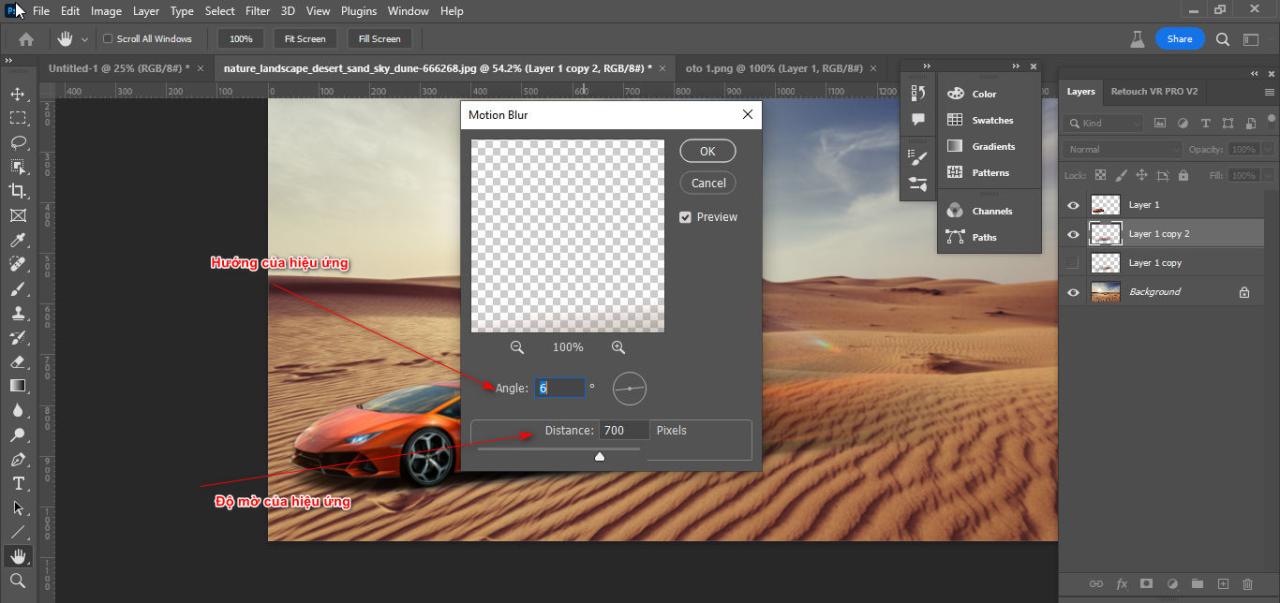 4 Cách tạo hiệu ứng tốc độ trong photoshop 3 3 Cách tạo hiệu ứng tốc độ trong photoshop