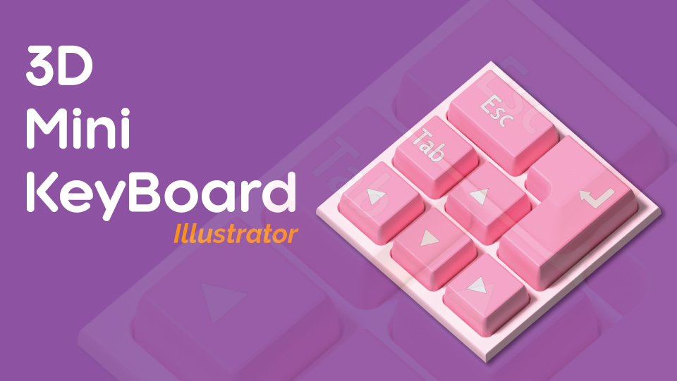 Cách tạo bàn phím 3D trong illustrator 18 Cách tạo bàn phim 3D trong illustrator