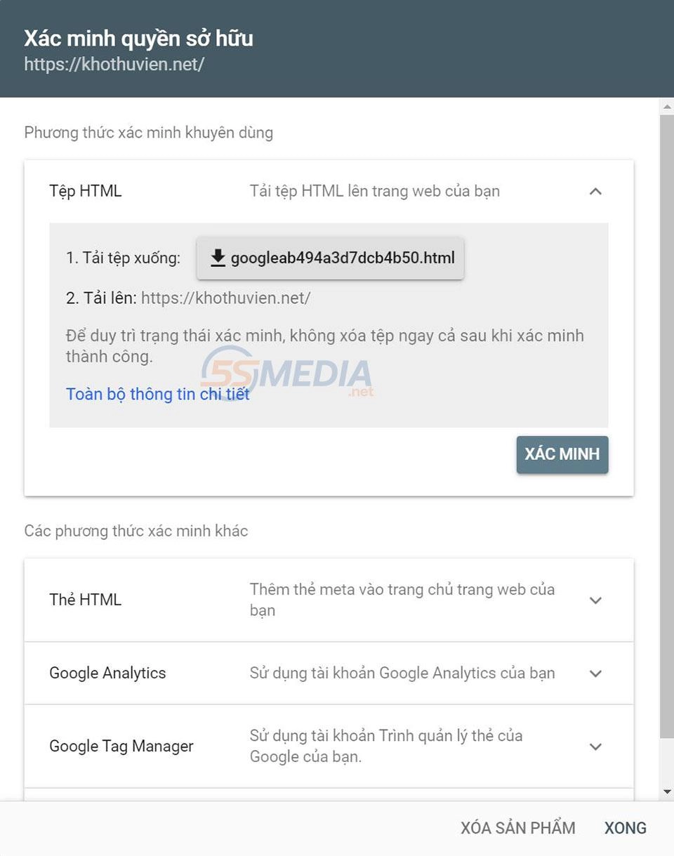 Xác minh quyền sở hữu Công cụ search console google là gì? Cách cài đặt và sử dụng