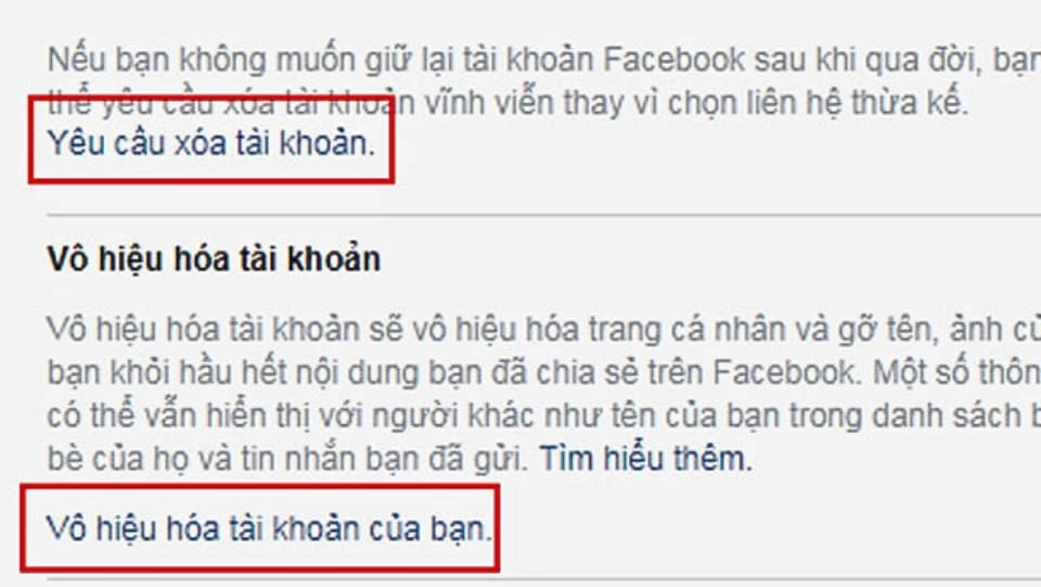 Cách nhờ trung tâm trợ giúp Facebook xử lý các vấn đề liên quan 4 Yêu cầu xóa tài khoản không còn sử dụng