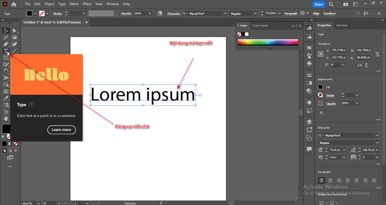 Cách tạo chữ 3D trong illustrator 4 Cách tạo chữ 3D trong illustrator