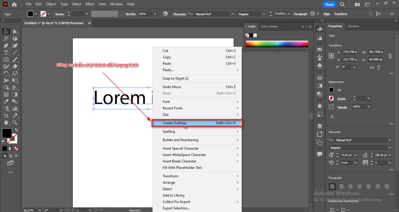 Cách tạo chữ 3D trong illustrator 5 Cách tạo chữ 3D trong illustrator