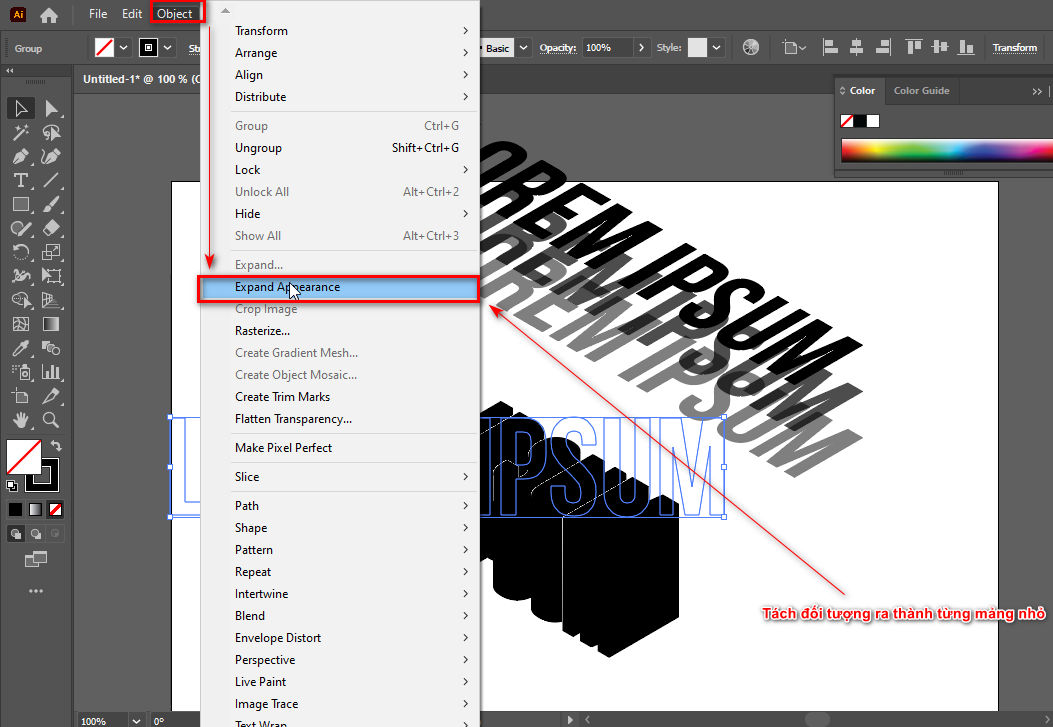 Cách tạo chữ 3D trong illustrator 10 Cách tạo chữ 3D trong illustrator