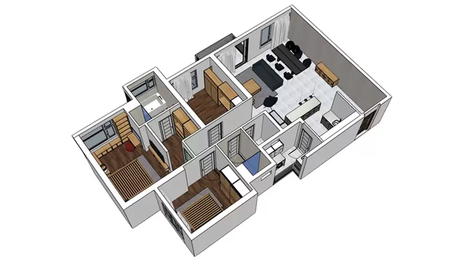 Dịch vụ thiết kế 3D là gì? 3D nâng tầm hình ảnh thương hiệu 2 Thiết kế nội thất